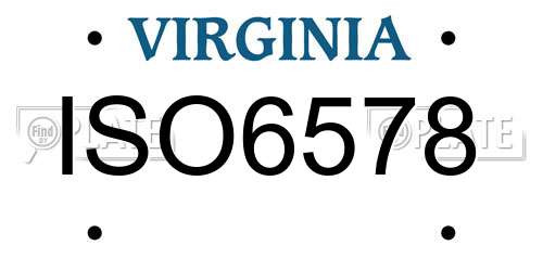 ISO6578 Virginia License Plate