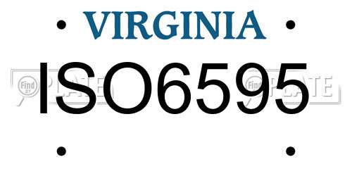 ISO6595 Virginia License Plate