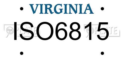 ISO6815 Virginia License Plate