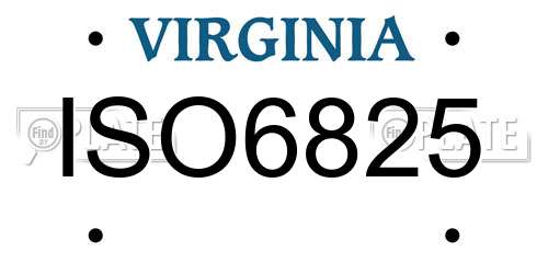 ISO6825 Virginia License Plate