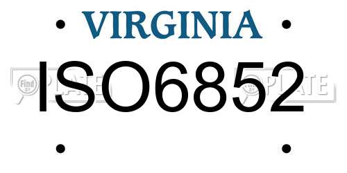 ISO6852 Virginia License Plate