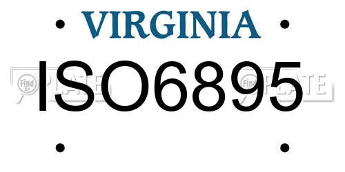 ISO6895 Virginia License Plate
