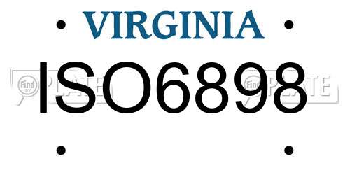 ISO6898 Virginia License Plate