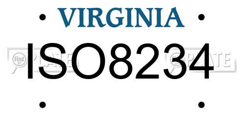 ISO8234 Virginia License Plate