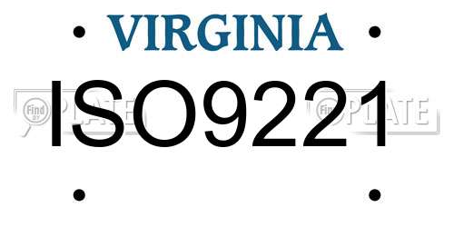 ISO9221 Virginia License Plate