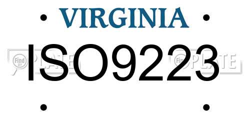 ISO9223 Virginia License Plate