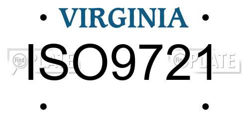 ISO9721 Virginia License Plate