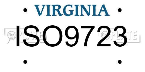 ISO9723 Virginia License Plate