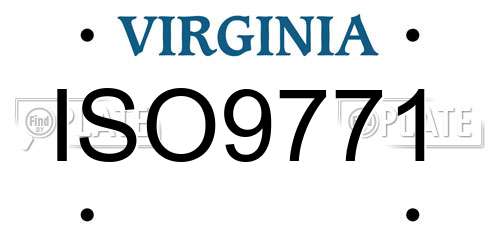 ISO9771 Virginia License Plate