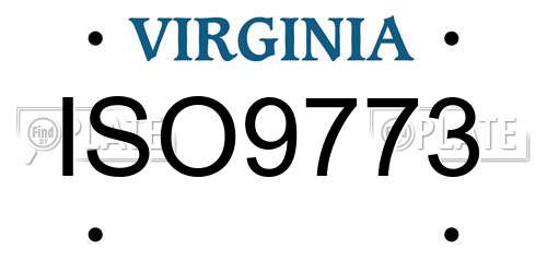 ISO9773 Virginia License Plate