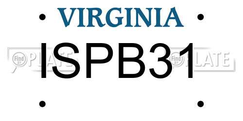 ISPB31 Virginia License Plate