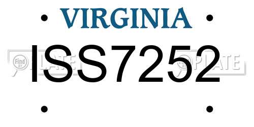 ISS7252 Virginia License Plate