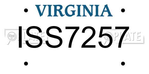 ISS7257 Virginia License Plate