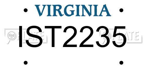 IST2235 Virginia License Plate