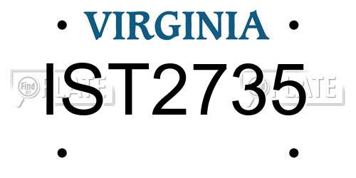 IST2735 Virginia License Plate
