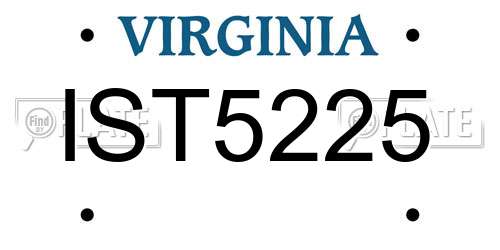 IST5225 Virginia License Plate