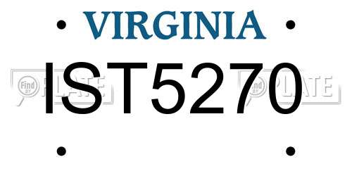 IST5270 Virginia License Plate