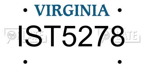 IST5278 Virginia License Plate