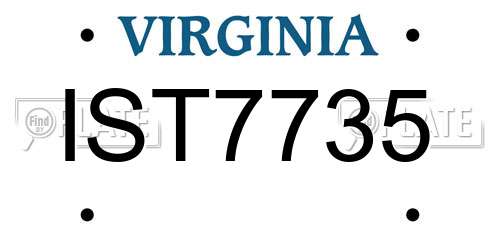 IST7735 Virginia License Plate