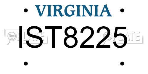 IST8225 Virginia License Plate