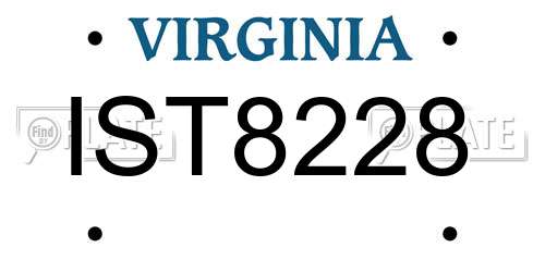 IST8228 Virginia License Plate