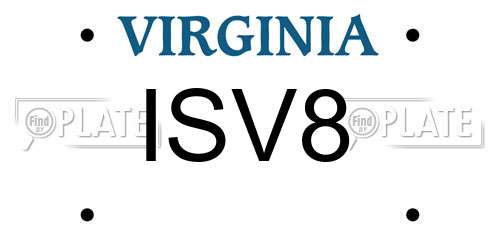 ISV8 Virginia License Plate