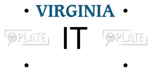 IT Virginia License Plate