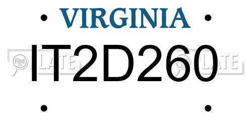 IT2D260 Virginia License Plate