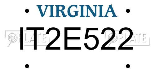 IT2E522 Virginia License Plate