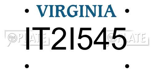 IT2I545 Virginia License Plate