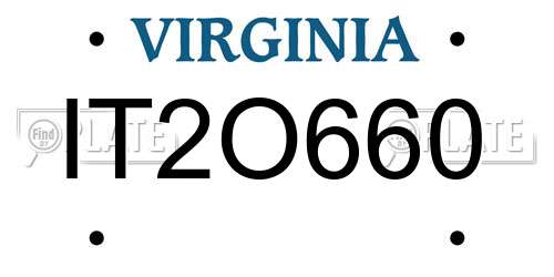 IT2O660 Virginia License Plate