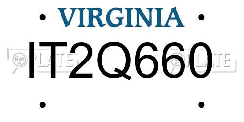 IT2Q660 Virginia License Plate