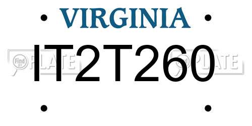 IT2T260 Virginia License Plate
