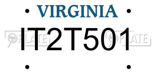 IT2T501 Virginia License Plate