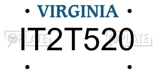 IT2T520 Virginia License Plate