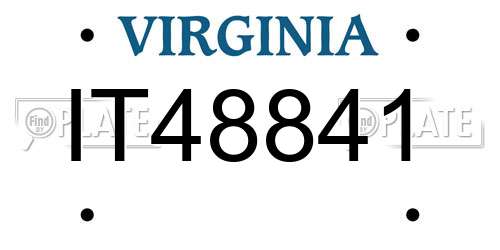 IT48841 Virginia License Plate
