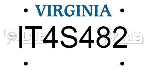 IT4S482 Virginia License Plate
