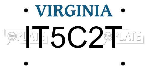 IT5C2T Virginia License Plate