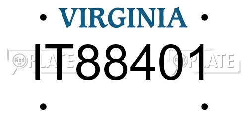 IT88401 Virginia License Plate