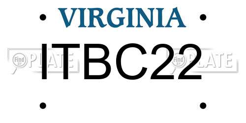 ITBC22 Virginia License Plate