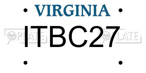 ITBC27 Virginia License Plate