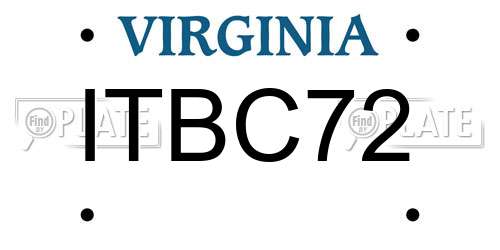 ITBC72 Virginia License Plate