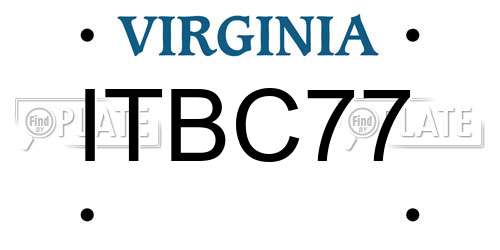 ITBC77 Virginia License Plate