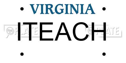 ITEACH Virginia License Plate