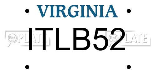 ITLB52 Virginia License Plate