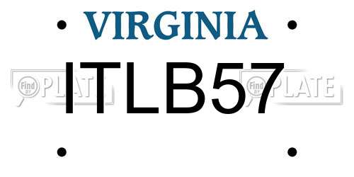 ITLB57 Virginia License Plate