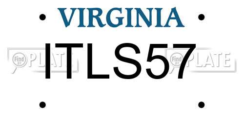 ITLS57 Virginia License Plate