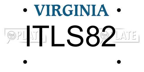ITLS82 Virginia License Plate