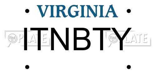 ITNBTY Virginia License Plate