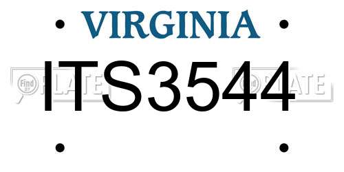ITS3544 Virginia License Plate